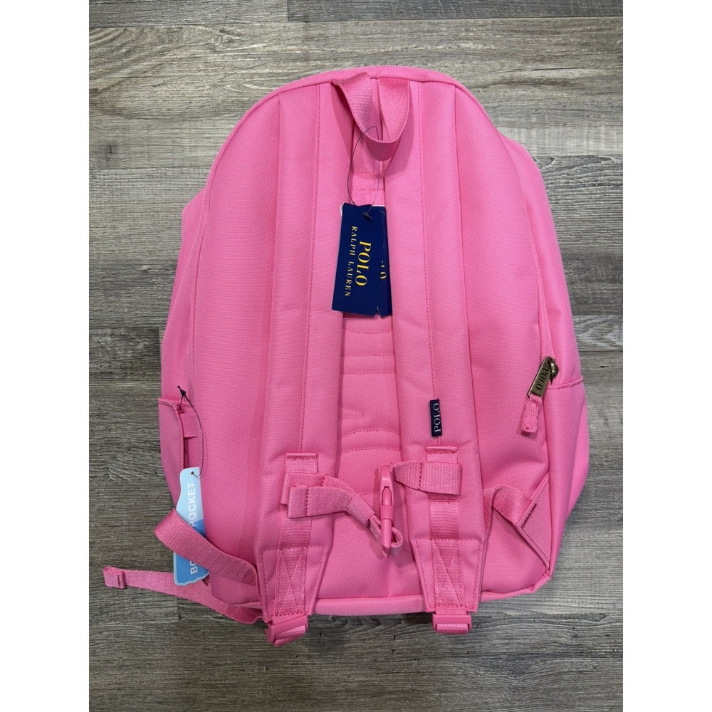 Polo Ralph Lauren Polo Bear Backpack Ail Baja Pink Embroidered - Picture 14 of 14